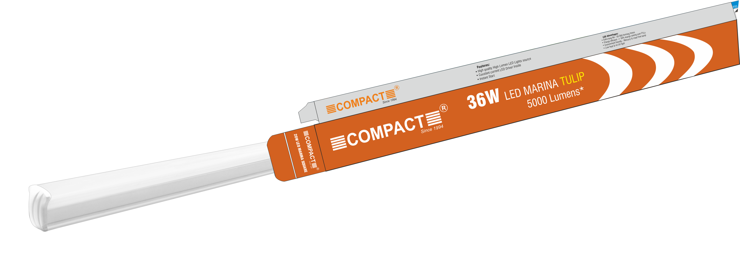 Compact led tube light price discount